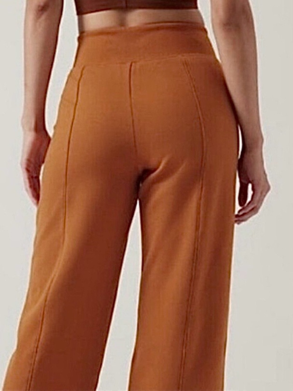 ATHLETA SIZE LARGE RETROPLUSH STRAIGHT LEG PANT IN FOLIAGE ORANGE - Picture 2 of 8